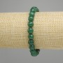 Chrysoprase Bracelet, faceted rounds, 8 mm diameter ±, length 18 cm ±, elastic