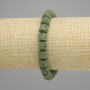 Bracelet Lava Cylinder, diameter 8x8mm±, color green, length 18cm ± stretch