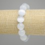 Cat's Eye Bead Smooth Round 13.5 mm ±, length 18 cm ± Stretch Bracelet