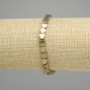 Hematite Bracelet Leaf 6mm+- golden color, length 18cm +- stretch