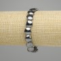Hematite Coin Bracelet 10mm, stretch, 18 cm length