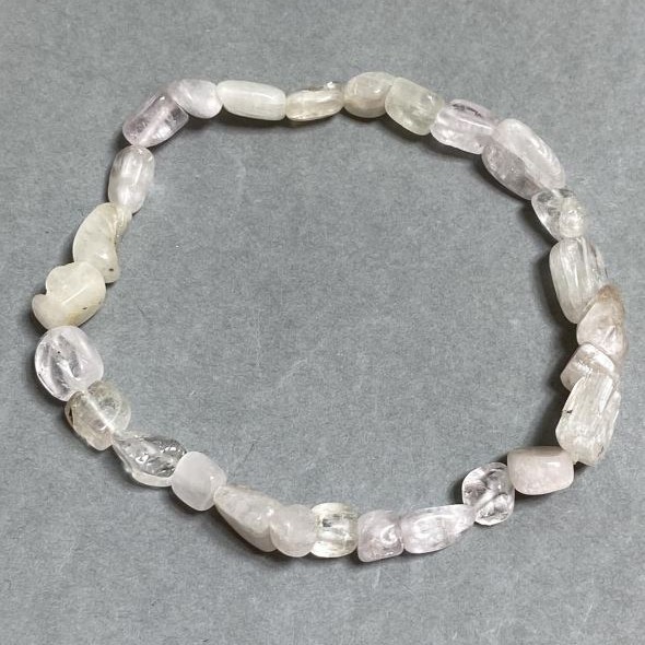 Bracelet Mountain Crystal Faceted 6-10×4-7mm +-, length 18cm ± stretch