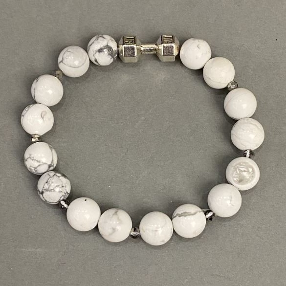 CHalcedony Bead Bracelet Smooth Round 10mm +/-, length 18cm +/- stretch