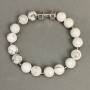CHalcedony Bead Bracelet Smooth Round 10mm +/-, length 18cm +/- stretch