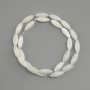 Mother-of-P pearl beads seed shape, diameter 15x6mm, length 39cm on filament