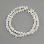 Mother-of-P pearl Beads smooth Sphere 6mm dia., length 39cm ± on thread