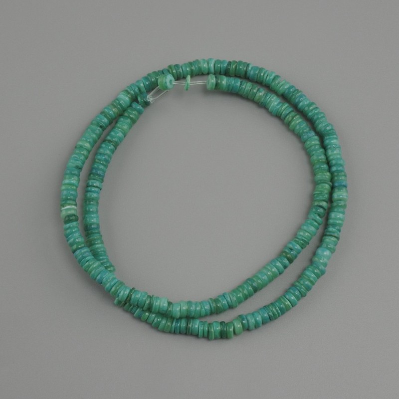 Shell Beads Scarab Scarab? Rondelle, diameter 4×1.5-2 mm, length 38 cm on fishing line