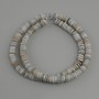 Shell Scarfa Rondelle Beads, Ø6×1.5-2 mm±, Length 39 cm± on nylon thread