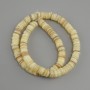 Shell Beads Scarface (Scafarca) Rondelle, diameter 8×1.5–2 mm, length 39 cm ± on a fishing line