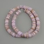 Abalone Shell Beads Scarface Rondelle, diameter 8x1.5-2mm+-, thread length 39cm+- on fishing line