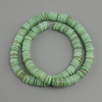 Scarfarka shell beads Rondelle 8x1.5-2 mm diameter, 38 cm length on thread