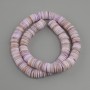 Scafarka Mother-of-Pearl Rondelle Beads, 10x1.5-2mm +-, 39cm+- length on thread
