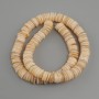Scarfarka Shell Rondelle Beads, 10x1.5–2 mm, 37 cm length on beading thread