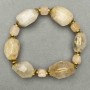 Bracelet Citrine faceted 20x15cm+-cube 7, 5mm+- length 18cm+- stretch
