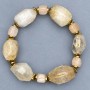 Bracelet Citrine faceted 20x15cm+-cube 7, 5mm+- length 18cm+- stretch