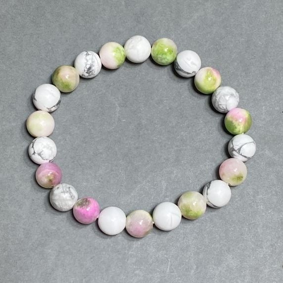 Bracelet Variscite (acrylic) Kahlonong smooth bead 8mm +-, length 18cm +- stretch