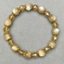 Bracelet Pearl smooth bead 8mm+- Czech crystal rondelle 8x6mm+-, length 18cm+- stretch