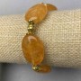 Citrine bracelet oval 25×18 mm ± with inserts, length 18 cm ± stretch