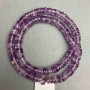 Amethyst beads, faceted rondelle, diameter 7-7.5x2-2.5 mm +- , length 40 cm +- on a thread