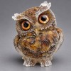 Souvenir figurine Owl, reworked tiger’s eye crystal chips in resin, diameter 60x50x40mm+
