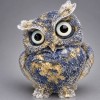 Souvenir figurine Owl, recycled lazurite chips in resin, diameter 60x50x40 mm+