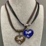 Friendship pendant Hearts, 31x33 mm diameter, 45-48 cm length