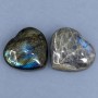 Labradorite souvenir stone in the shape of a heart 50-53x46-48 mm ± weight 154 g price per pair