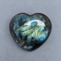 Labradorite souvenir stone in a heart shape 67x67mm+- weight 168g