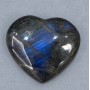Labradorite souvenir stone in the shape of a heart 67x62 mm ± weight 139 g