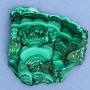 Natural stone souvenir plate Malachite 88x88x10 mm ± weight 205 g