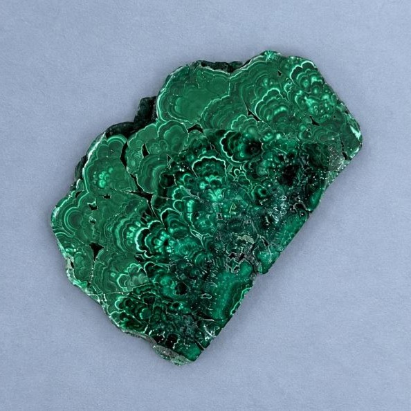 Natural stone souvenir plate Malachite 103×69×10 mm ± weight 208 g