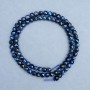 Kyanite beads faceted cube 4.5-5x4.5-5mm +-, length 38cm +/- on a string