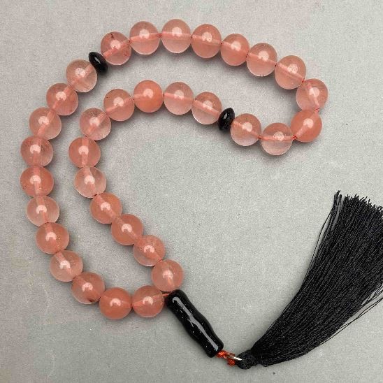 Prayer beads Chrysoprase 33 beads, diameter 10 mm+