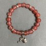 Bracelet Chalcedony smooth bead 8mm± rondel 8x4mm±, length 18cm± stretch