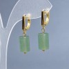 Jade earrings cylinder, diameter 12x8mm +/-, length 30mm +/-