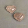 Pair Hearts Pink Quartz souvenir natural stone, diameter 42-45×35-36 mm ± 75 g