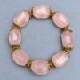 Bracelet Rose Quartz tumbled, diameter 20x15mm ±, length 18cm ± stretch