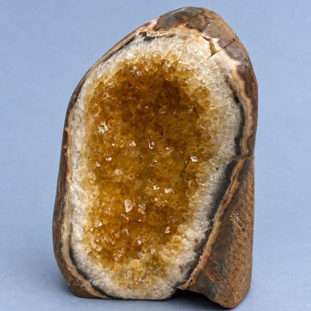 Natural Citrine druse souvenir stone, sizes ~110x82x52 mm ±, weight ~700 g