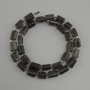 Smoky Quartz Beads Chip, diameter 11-12x6-8 mm ±, seed beads 3 mm ±, length 39 cm+