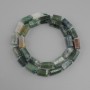 Moss Agate tumbled beads, diameter 9-13x6-7, 5mm+-, bead size 3mm+-, length 40cm+