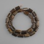 Bronzite Beads Cut, diameter 11-3x7-9mm+- seed beads 3mm+-, length 40cm+