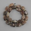 Sunstone beads faceted prism, diameter 13-15x10-12mm +- seed beads 3mm +-, length 39cm +-