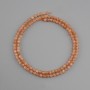 Selenite beads faceted round bead, diameter 3 mm ±, length 39 cm ±