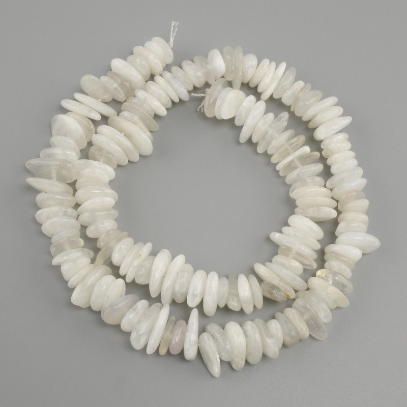 Adularia Chip Beads, diameter 8-17x2-4 mm ±, length 43 cm+