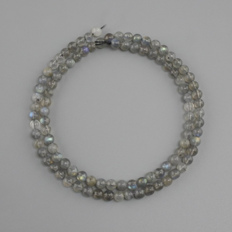 Labradorite beads smooth round bead, diameter 4mm+-, length 39cm+-