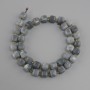 Aquamarine beads faceted cube, diameter 8x8mm± seed beads 3mm+- length 38cm+