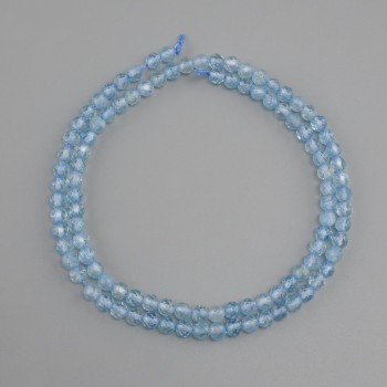 Topaz beads faceted round bead, diameter 4 mm +/-, length 39 cm +/-