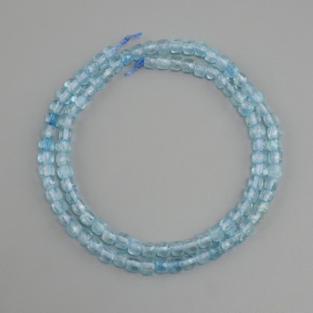 Topaz beads, faceted cube, diameter 4.5×4.5 mm +/-, length 39 cm +
