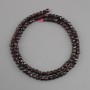 Garnet Beads Natural Stone Faceted Cube, diameter 4x4 mm +-, length 39 cm +