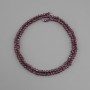 Garnet beads natural stone faceted round bead, diameter 3 mm ±, length 39 cm ±